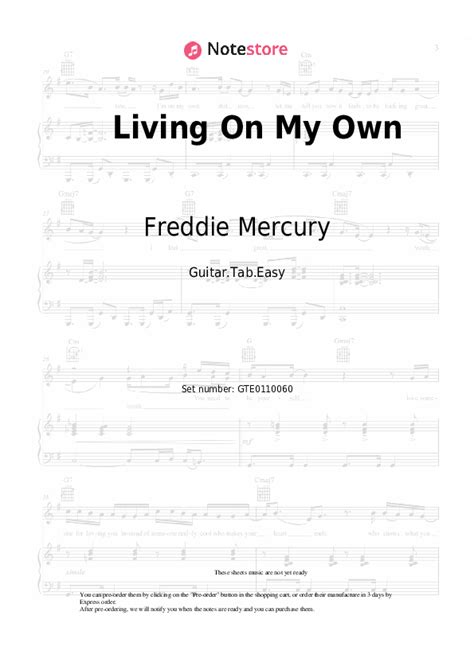 living on my own chords|freddie mercury living on my own chords.